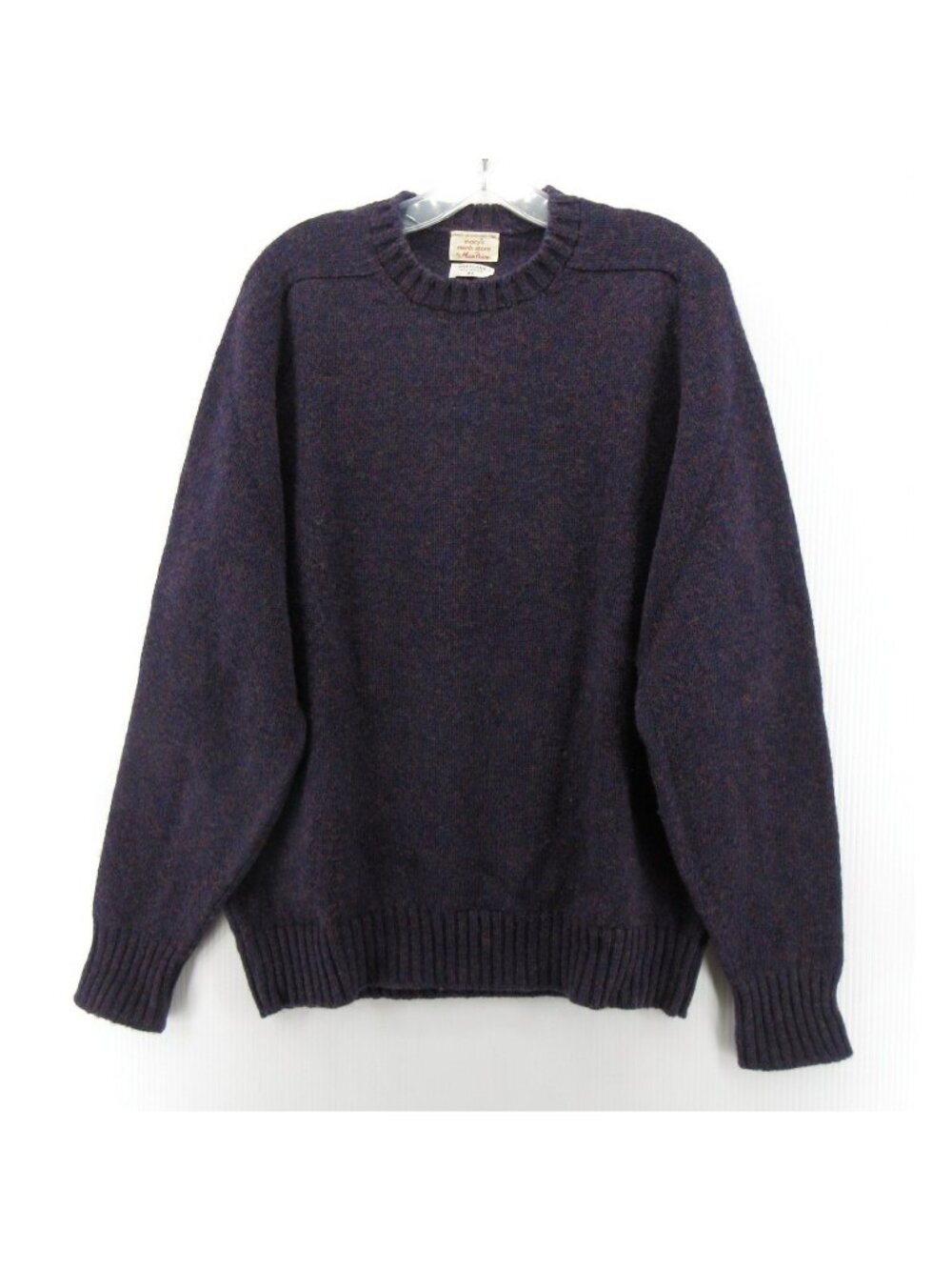 VINTAGE Alan Paine Sweater 42 Shetland Wool Ribbed 70s England Large